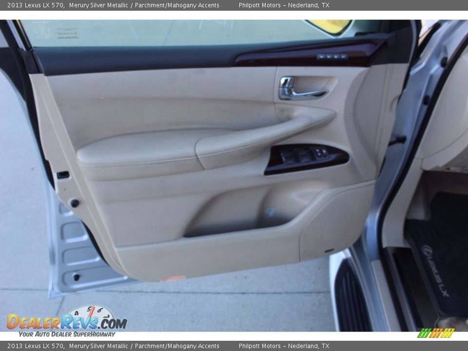 2013 Lexus LX 570 Merury Silver Metallic / Parchment/Mahogany Accents Photo #9