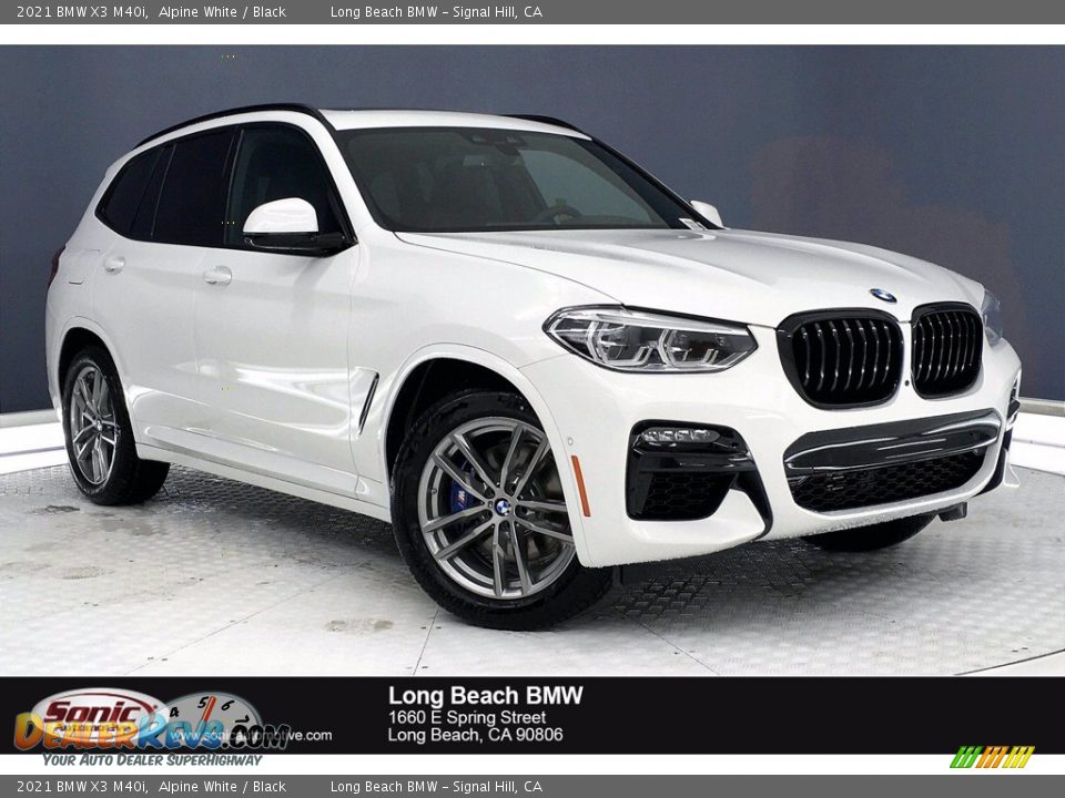 2021 BMW X3 M40i Alpine White / Black Photo #1