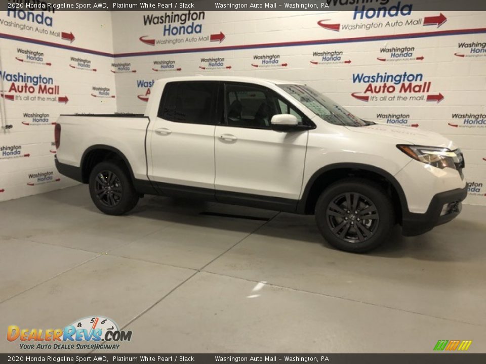 2020 Honda Ridgeline Sport AWD Platinum White Pearl / Black Photo #1