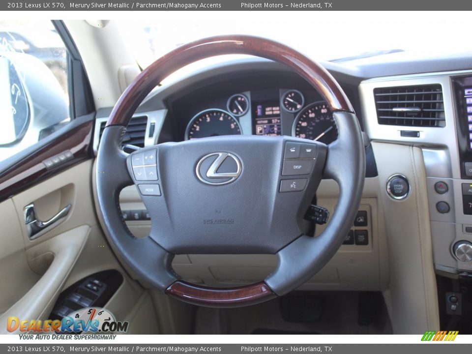 2013 Lexus LX 570 Merury Silver Metallic / Parchment/Mahogany Accents Photo #23