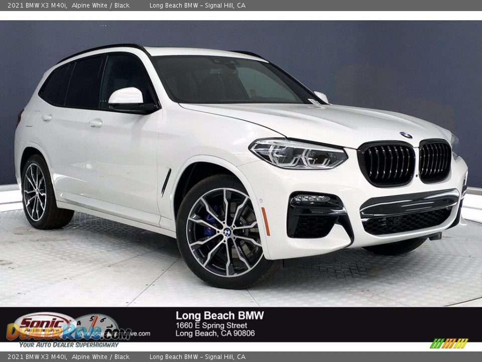 2021 BMW X3 M40i Alpine White / Black Photo #1