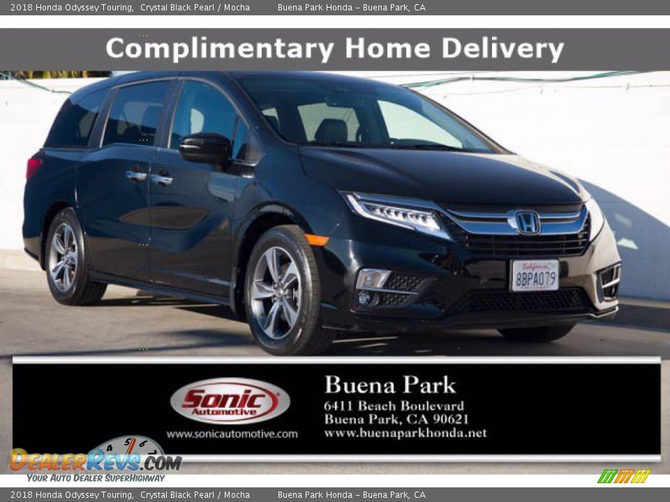 2018 Honda Odyssey Touring Crystal Black Pearl / Mocha Photo #1