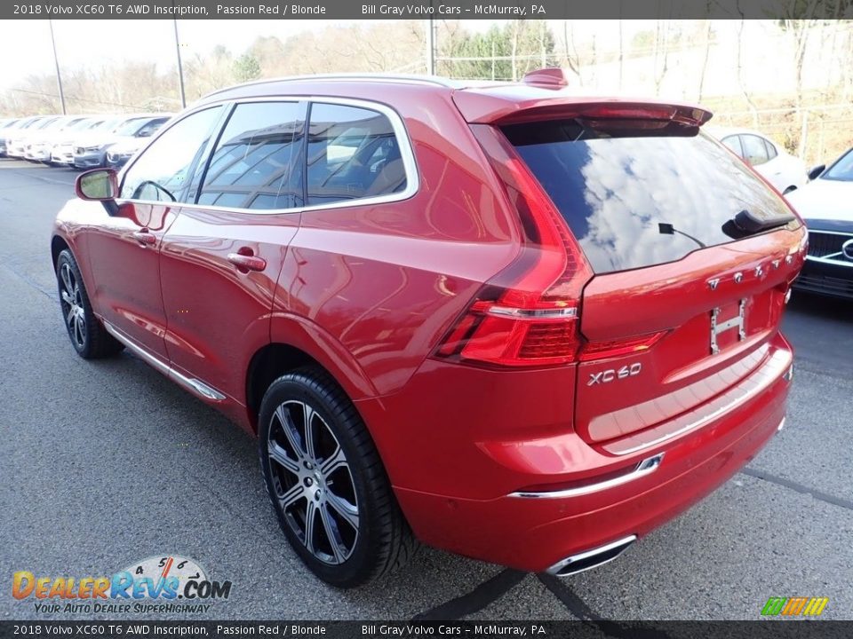 2018 Volvo XC60 T6 AWD Inscription Passion Red / Blonde Photo #6