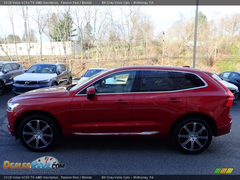 2018 Volvo XC60 T6 AWD Inscription Passion Red / Blonde Photo #7