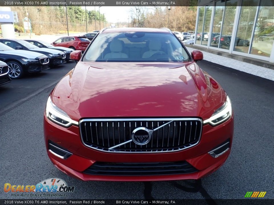 2018 Volvo XC60 T6 AWD Inscription Passion Red / Blonde Photo #9