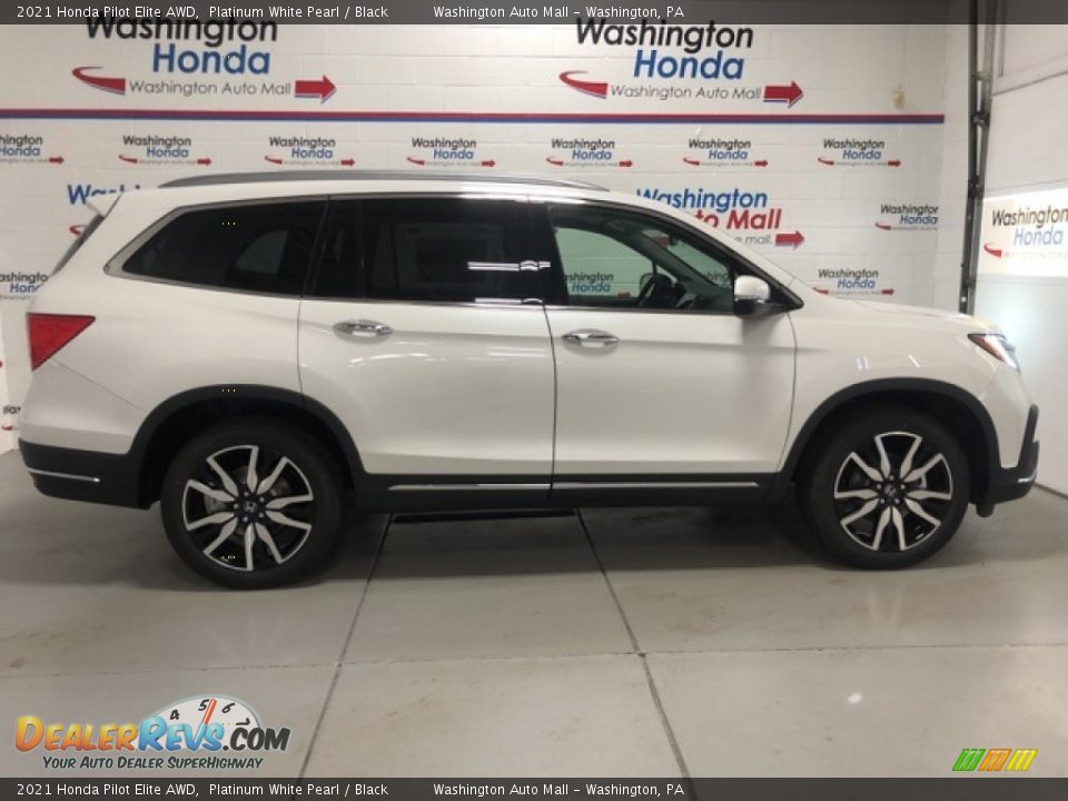 2021 Honda Pilot Elite AWD Platinum White Pearl / Black Photo #1