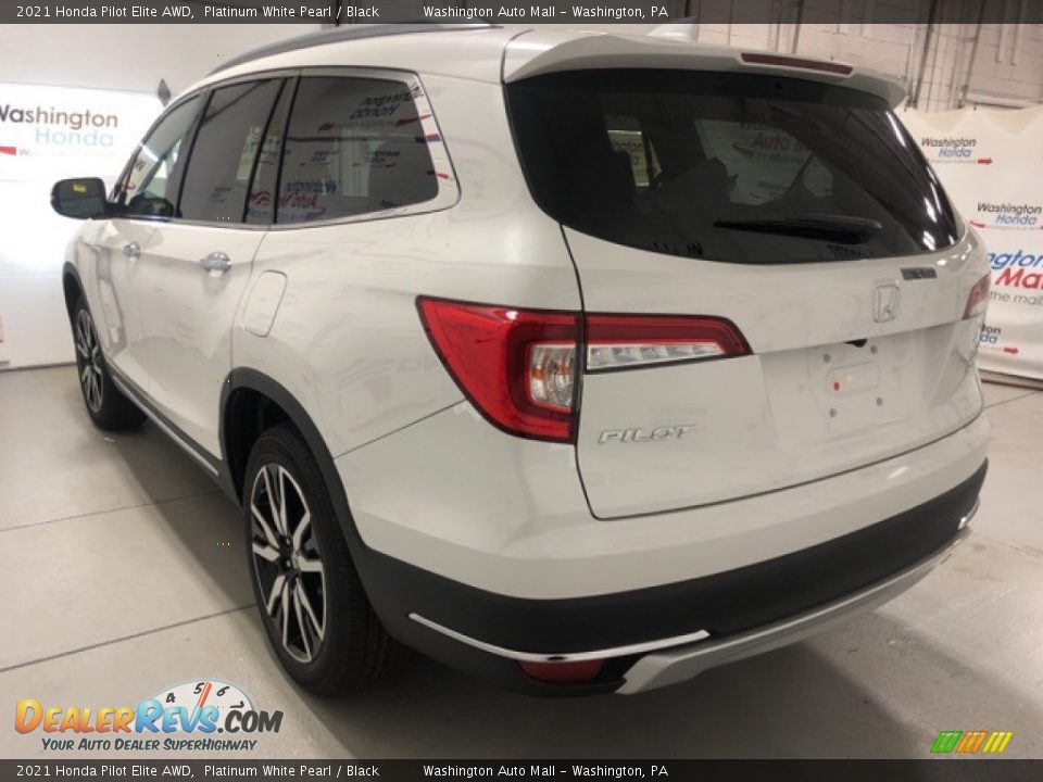 2021 Honda Pilot Elite AWD Platinum White Pearl / Black Photo #3