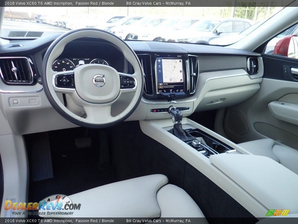 Blonde Interior - 2018 Volvo XC60 T6 AWD Inscription Photo #17