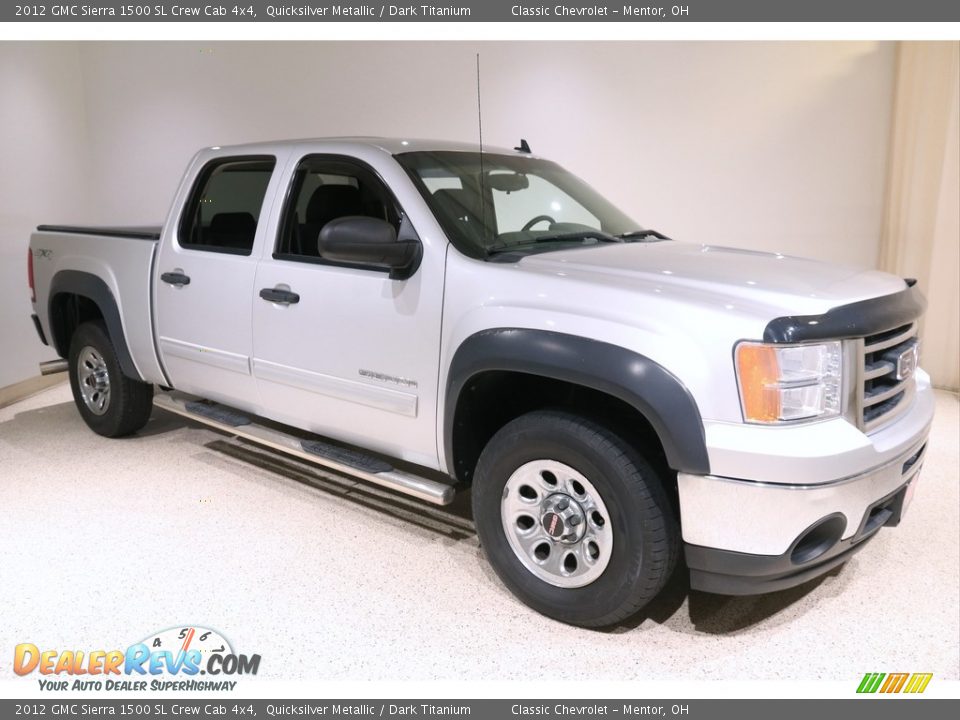 2012 GMC Sierra 1500 SL Crew Cab 4x4 Quicksilver Metallic / Dark Titanium Photo #1