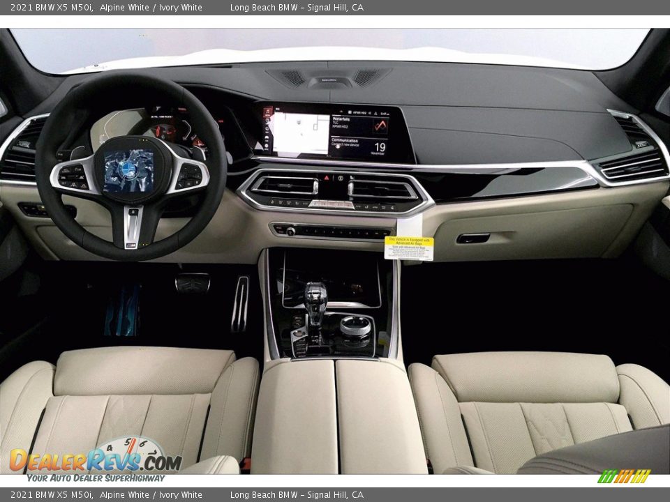 Ivory White Interior - 2021 BMW X5 M50i Photo #5