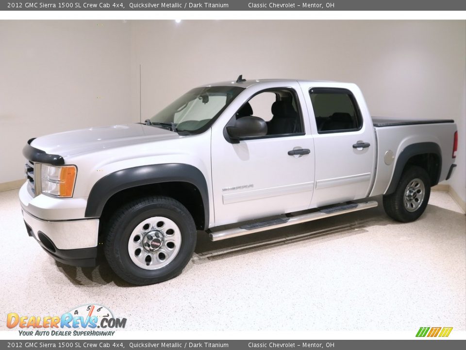 2012 GMC Sierra 1500 SL Crew Cab 4x4 Quicksilver Metallic / Dark Titanium Photo #3