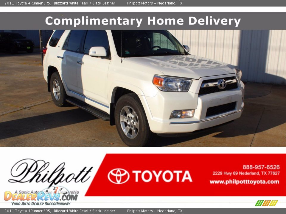 2011 Toyota 4Runner SR5 Blizzard White Pearl / Black Leather Photo #1