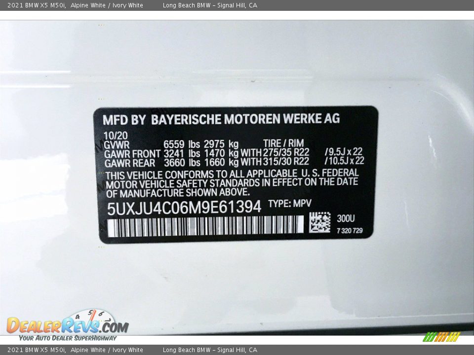 2021 BMW X5 M50i Alpine White / Ivory White Photo #18