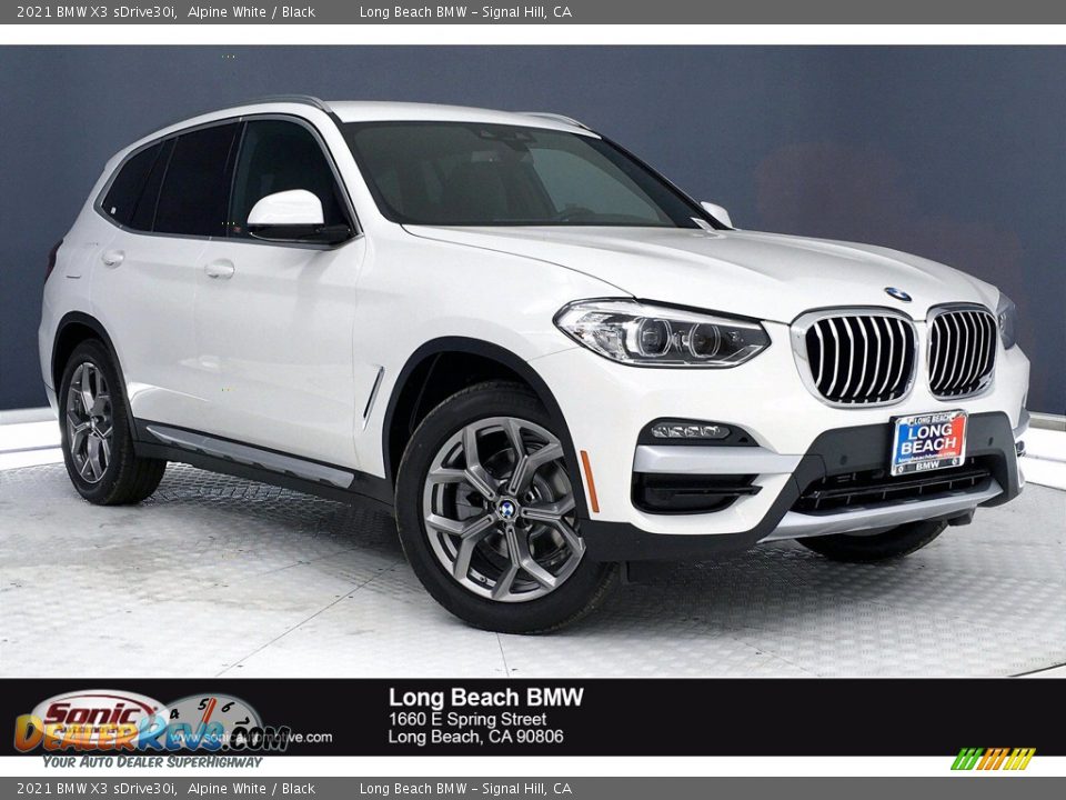 2021 BMW X3 sDrive30i Alpine White / Black Photo #1