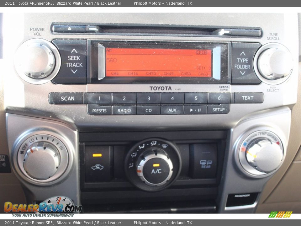 2011 Toyota 4Runner SR5 Blizzard White Pearl / Black Leather Photo #15