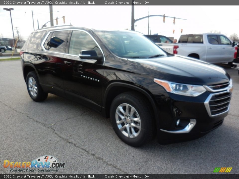 2021 Chevrolet Traverse LT AWD Graphite Metallic / Jet Black Photo #3