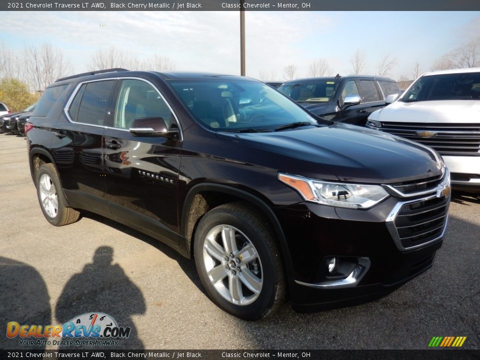 2021 Chevrolet Traverse LT AWD Black Cherry Metallic / Jet Black Photo #3