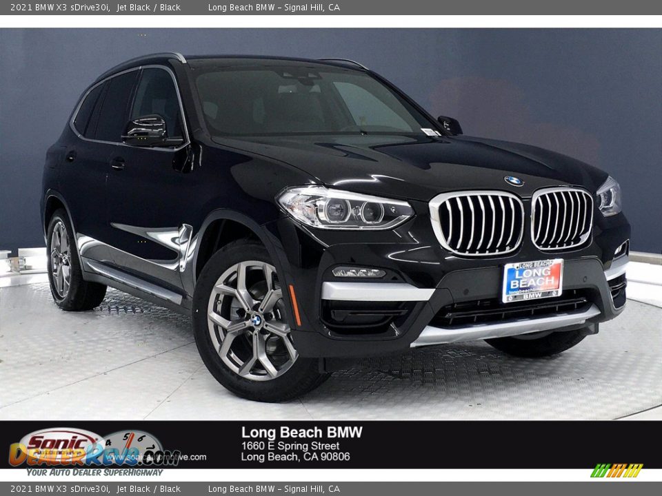 2021 BMW X3 sDrive30i Jet Black / Black Photo #1