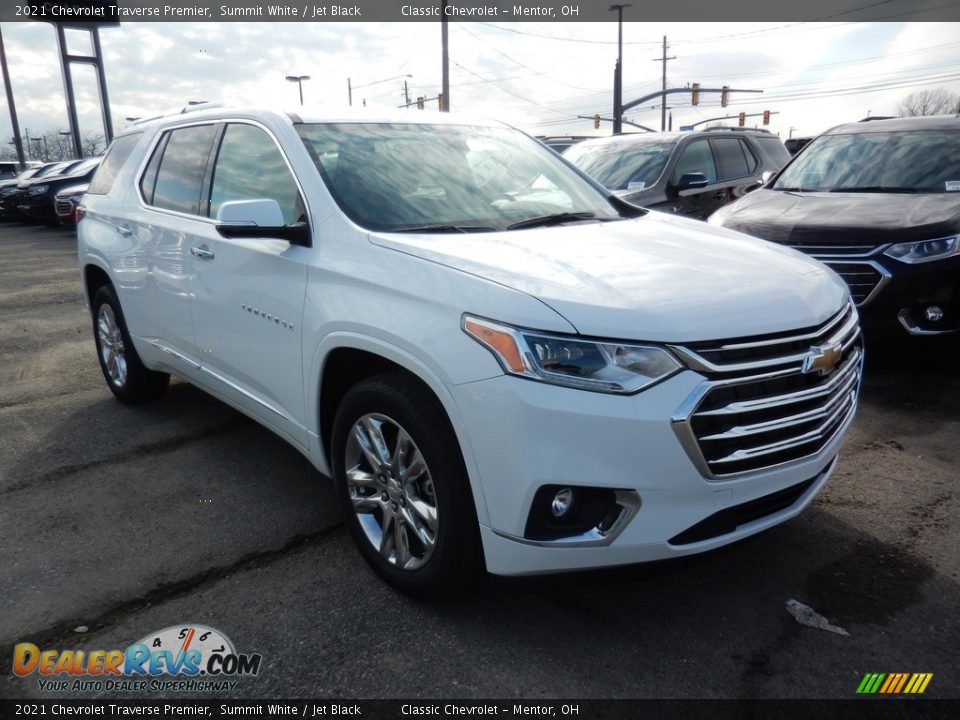 2021 Chevrolet Traverse Premier Summit White / Jet Black Photo #3