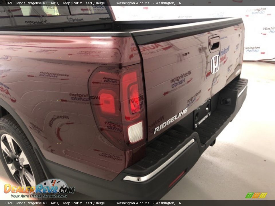 2020 Honda Ridgeline RTL AWD Deep Scarlet Pearl / Beige Photo #4