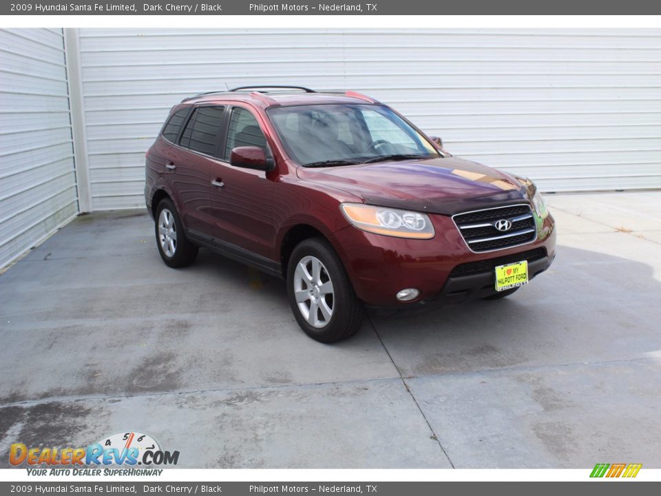 2009 Hyundai Santa Fe Limited Dark Cherry / Black Photo #2