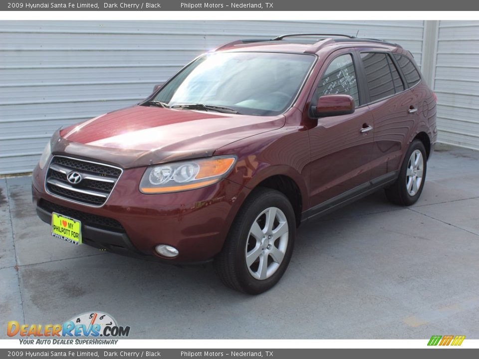 2009 Hyundai Santa Fe Limited Dark Cherry / Black Photo #4