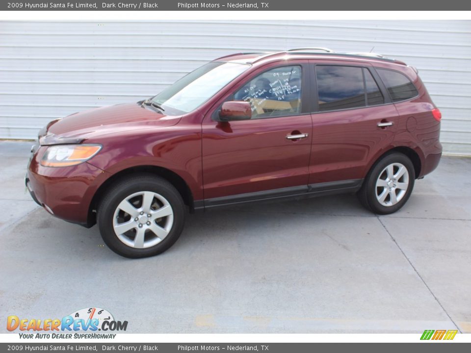 2009 Hyundai Santa Fe Limited Dark Cherry / Black Photo #6