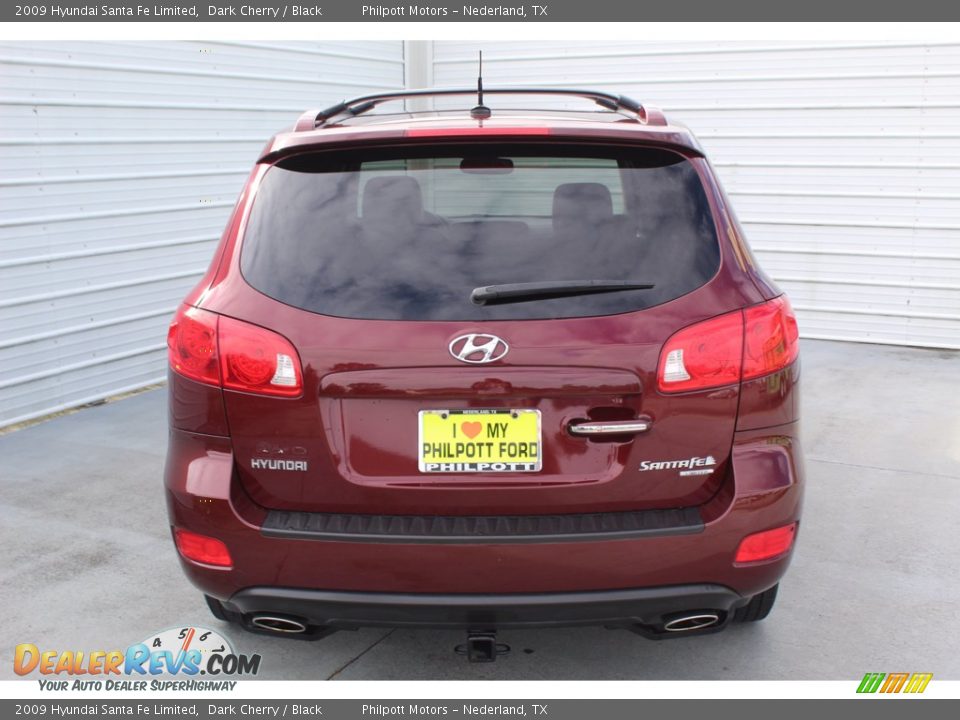 2009 Hyundai Santa Fe Limited Dark Cherry / Black Photo #8