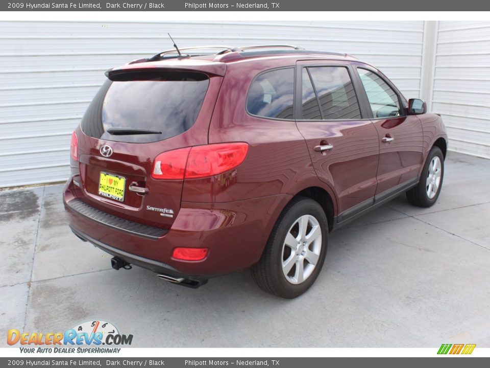 2009 Hyundai Santa Fe Limited Dark Cherry / Black Photo #9