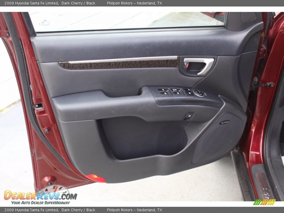 2009 Hyundai Santa Fe Limited Dark Cherry / Black Photo #10