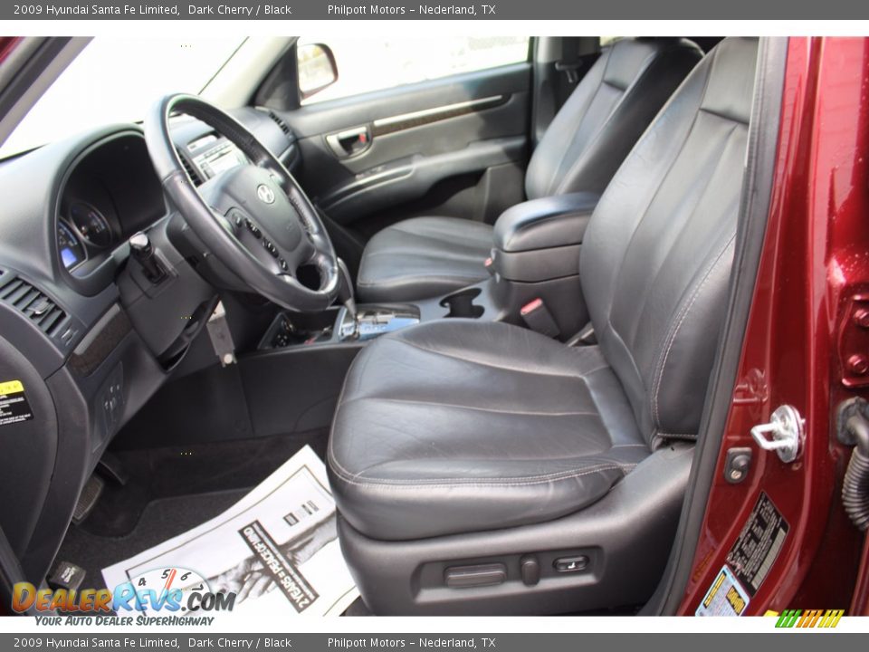 2009 Hyundai Santa Fe Limited Dark Cherry / Black Photo #11