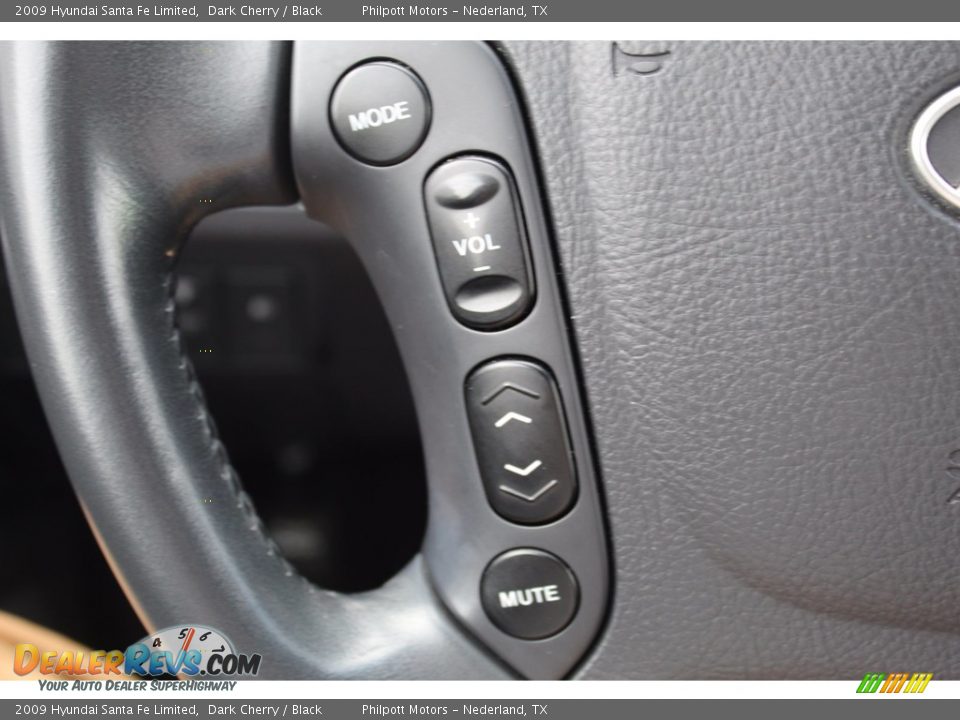 2009 Hyundai Santa Fe Limited Dark Cherry / Black Photo #12