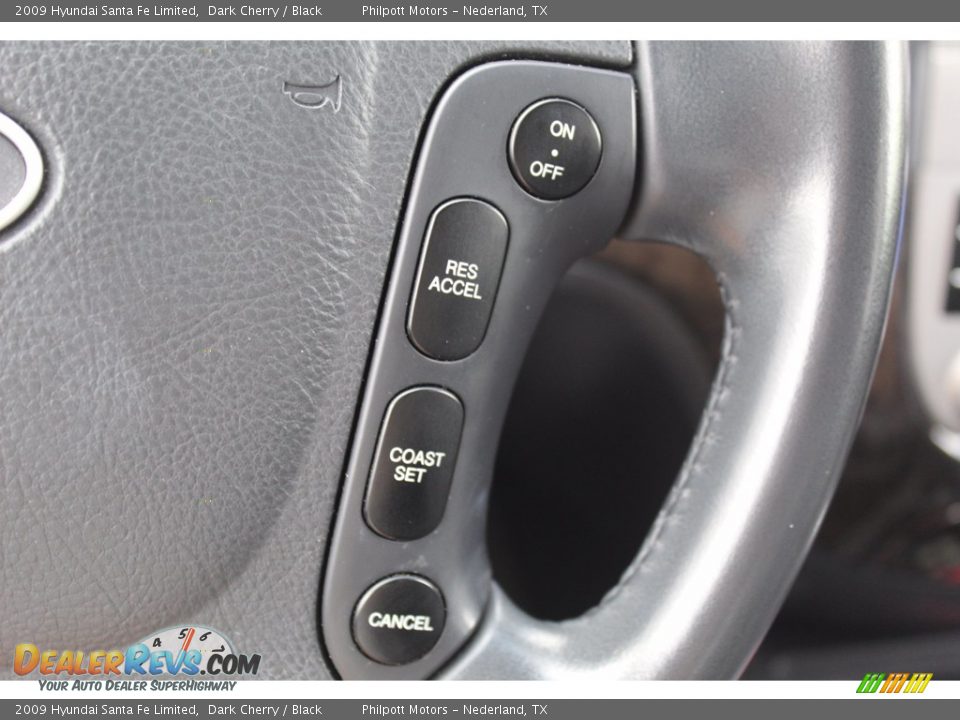 2009 Hyundai Santa Fe Limited Dark Cherry / Black Photo #13