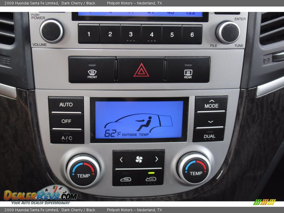 2009 Hyundai Santa Fe Limited Dark Cherry / Black Photo #17