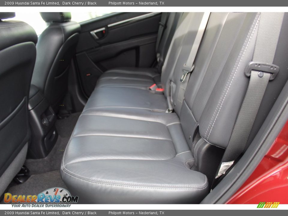 2009 Hyundai Santa Fe Limited Dark Cherry / Black Photo #19