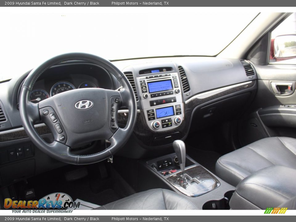 2009 Hyundai Santa Fe Limited Dark Cherry / Black Photo #20