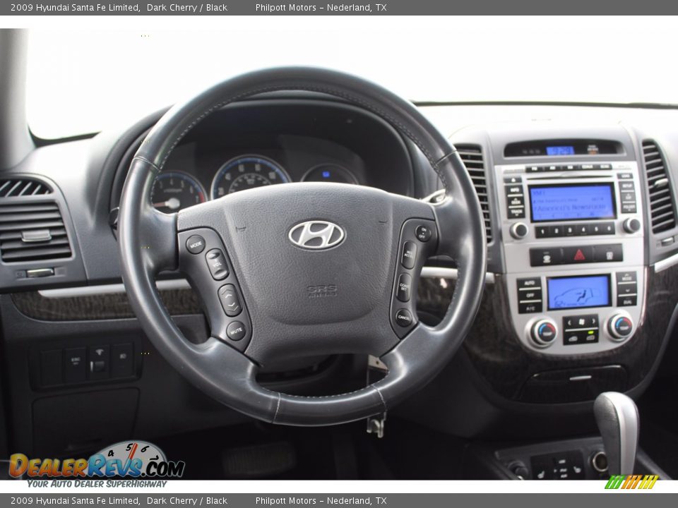 2009 Hyundai Santa Fe Limited Dark Cherry / Black Photo #21