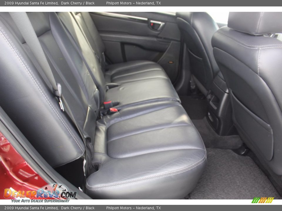 2009 Hyundai Santa Fe Limited Dark Cherry / Black Photo #24