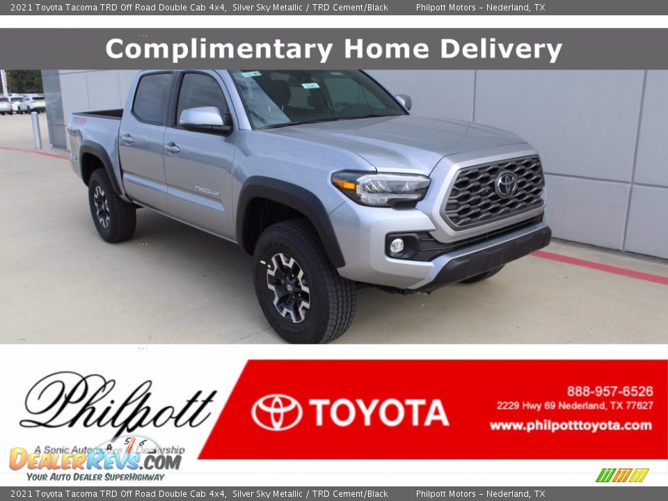 2021 Toyota Tacoma TRD Off Road Double Cab 4x4 Silver Sky Metallic / TRD Cement/Black Photo #1