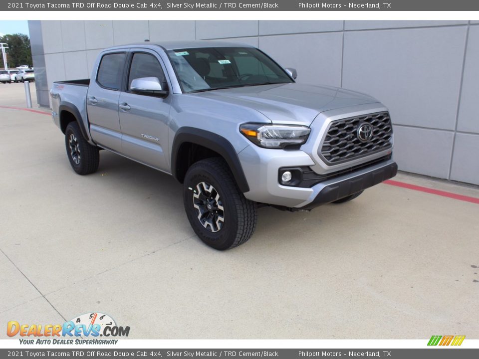 2021 Toyota Tacoma TRD Off Road Double Cab 4x4 Silver Sky Metallic / TRD Cement/Black Photo #2