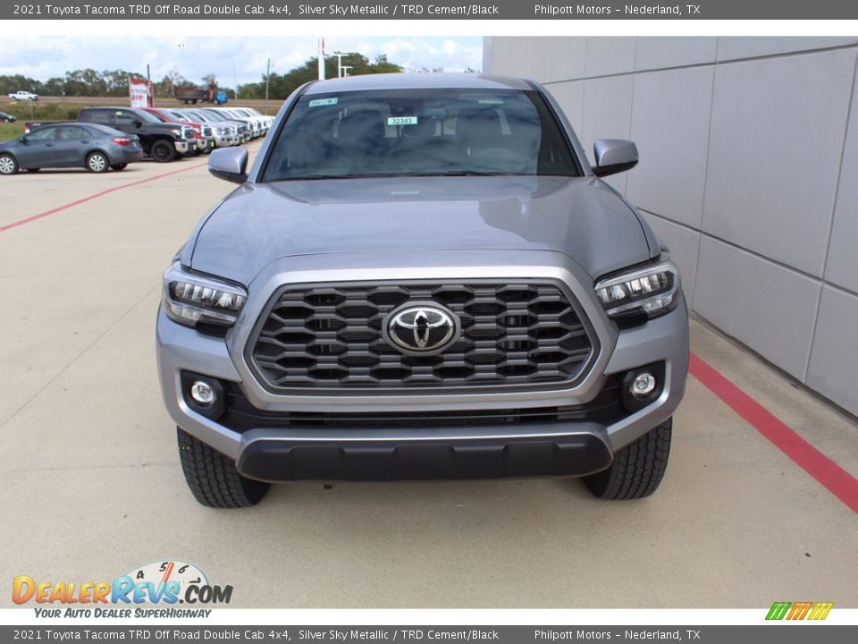 2021 Toyota Tacoma TRD Off Road Double Cab 4x4 Silver Sky Metallic / TRD Cement/Black Photo #3