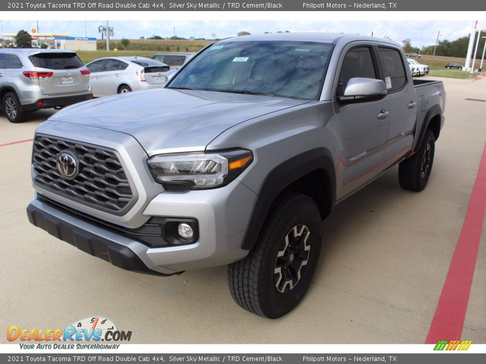 2021 Toyota Tacoma TRD Off Road Double Cab 4x4 Silver Sky Metallic / TRD Cement/Black Photo #4