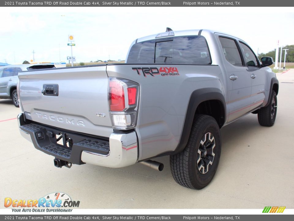 2021 Toyota Tacoma TRD Off Road Double Cab 4x4 Silver Sky Metallic / TRD Cement/Black Photo #8