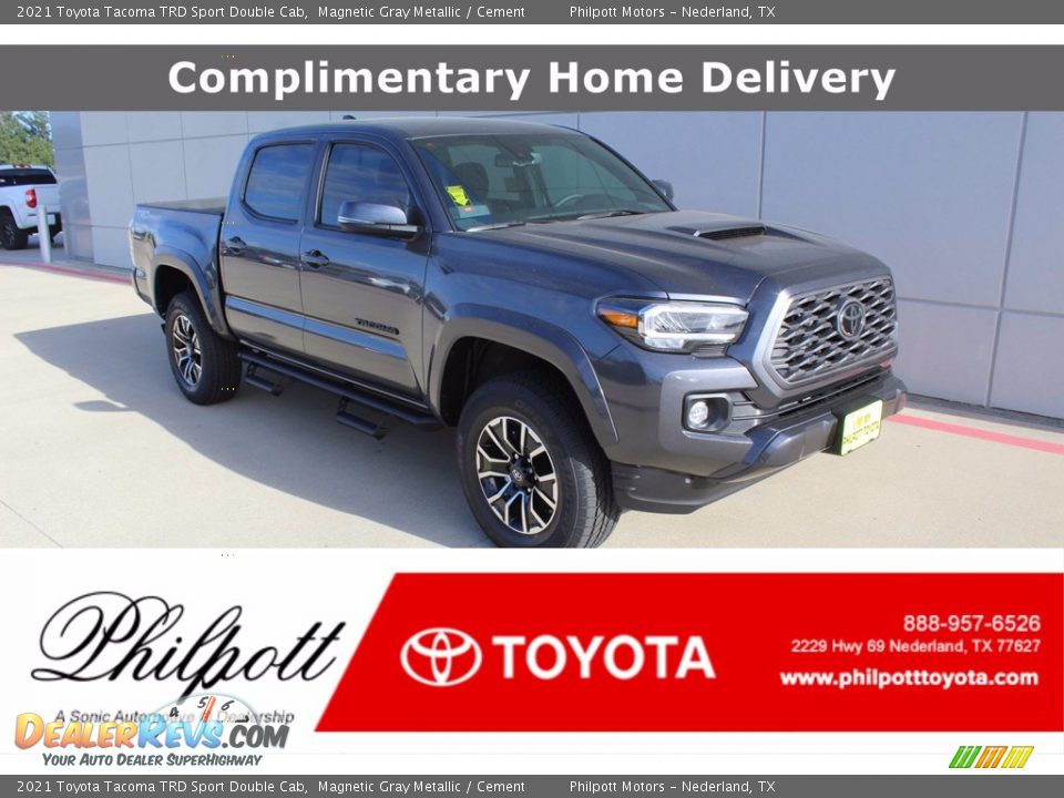2021 Toyota Tacoma TRD Sport Double Cab Magnetic Gray Metallic / Cement Photo #1