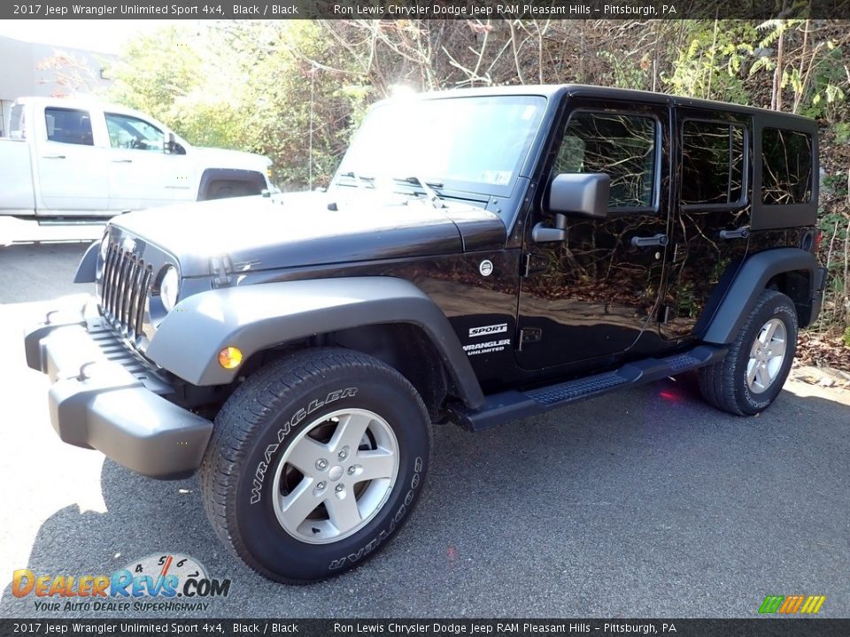 2017 Jeep Wrangler Unlimited Sport 4x4 Black / Black Photo #1
