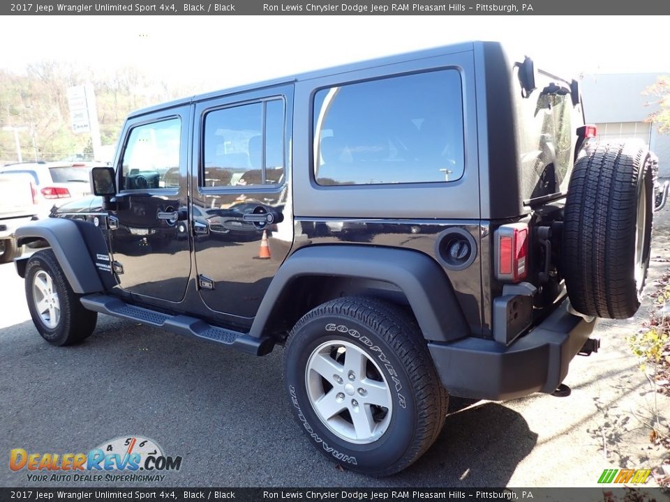 2017 Jeep Wrangler Unlimited Sport 4x4 Black / Black Photo #3