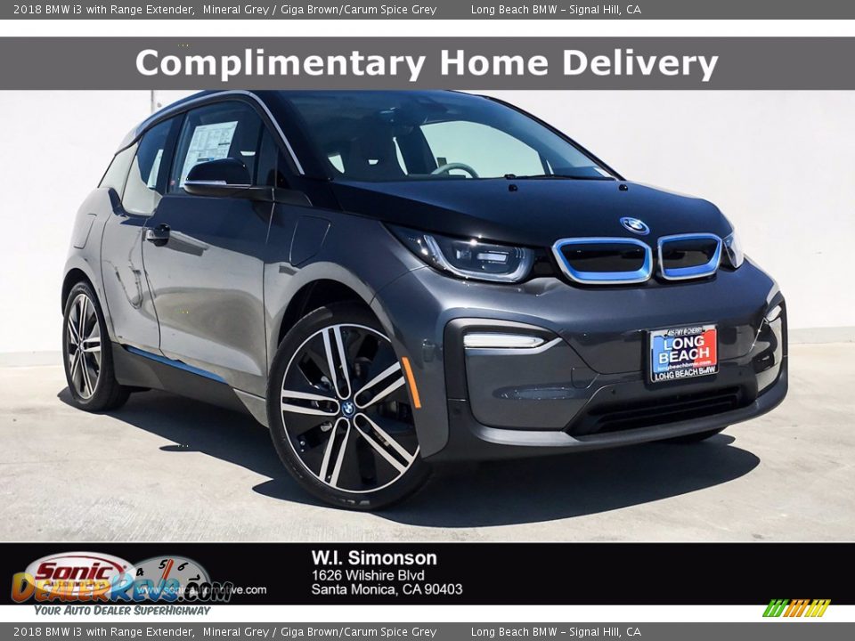 2018 BMW i3 with Range Extender Mineral Grey / Giga Brown/Carum Spice Grey Photo #1
