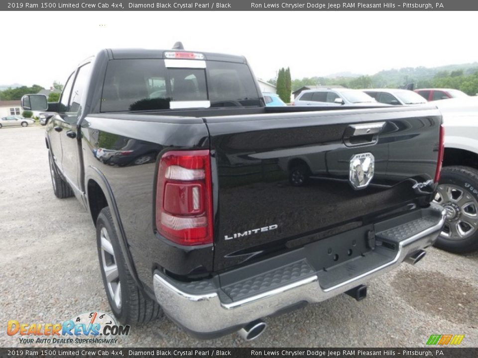 2019 Ram 1500 Limited Crew Cab 4x4 Diamond Black Crystal Pearl / Black Photo #3