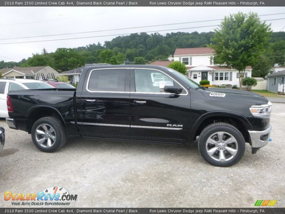 2019 Ram 1500 Limited Crew Cab 4x4 Diamond Black Crystal Pearl / Black Photo #6