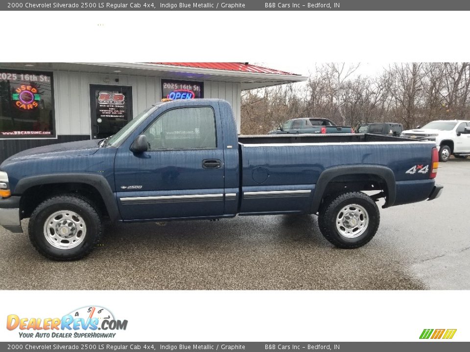 Indigo Blue Metallic 2000 Chevrolet Silverado 2500 LS Regular Cab 4x4 Photo #2